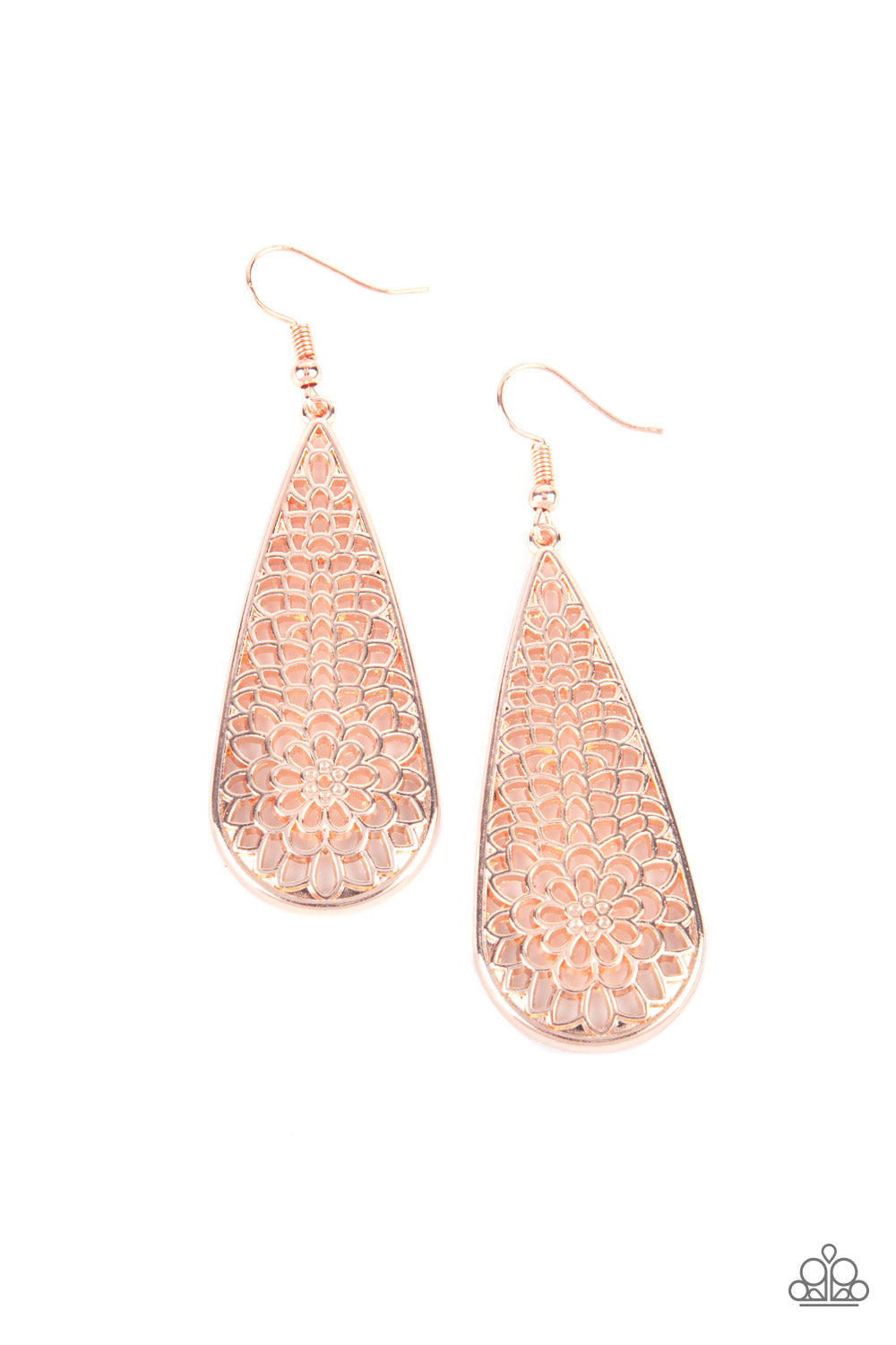 Posy Pasture - Rose Gold Earring Paparazzi E0250