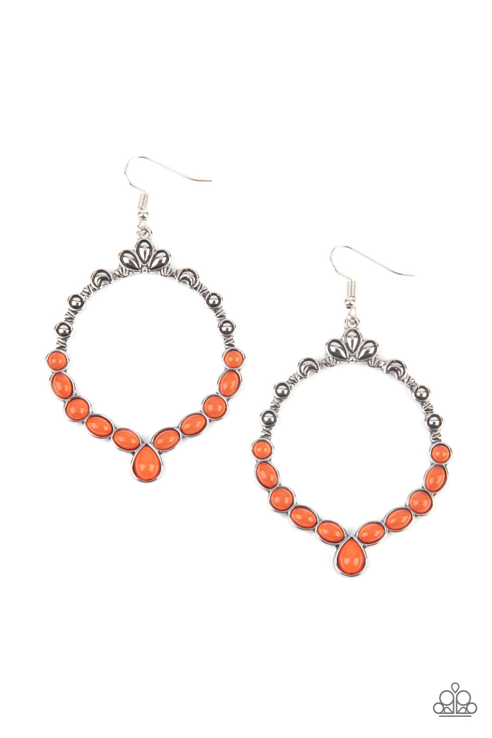 Thai Treasures - Orange Earring Paparazzi E0292