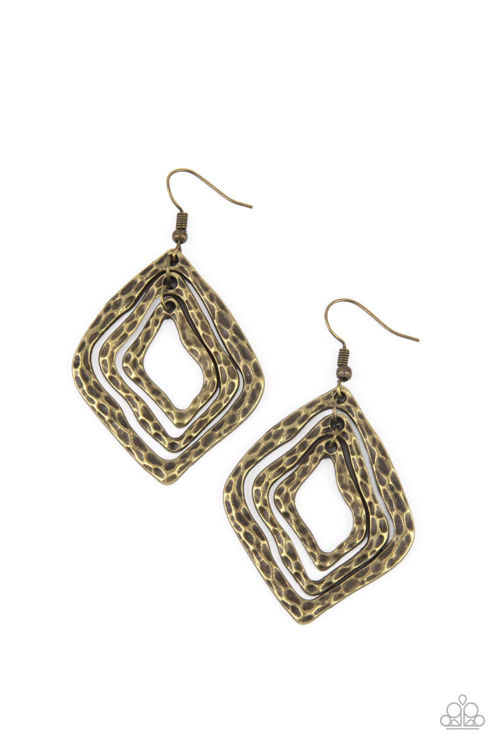 Primitive Performance - Brass Earring Paparazzi E0335