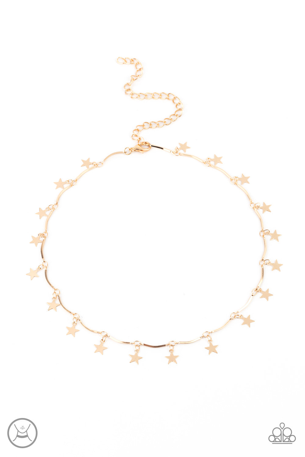 Little Miss Americana - Gold Star Choker Necklace N0687