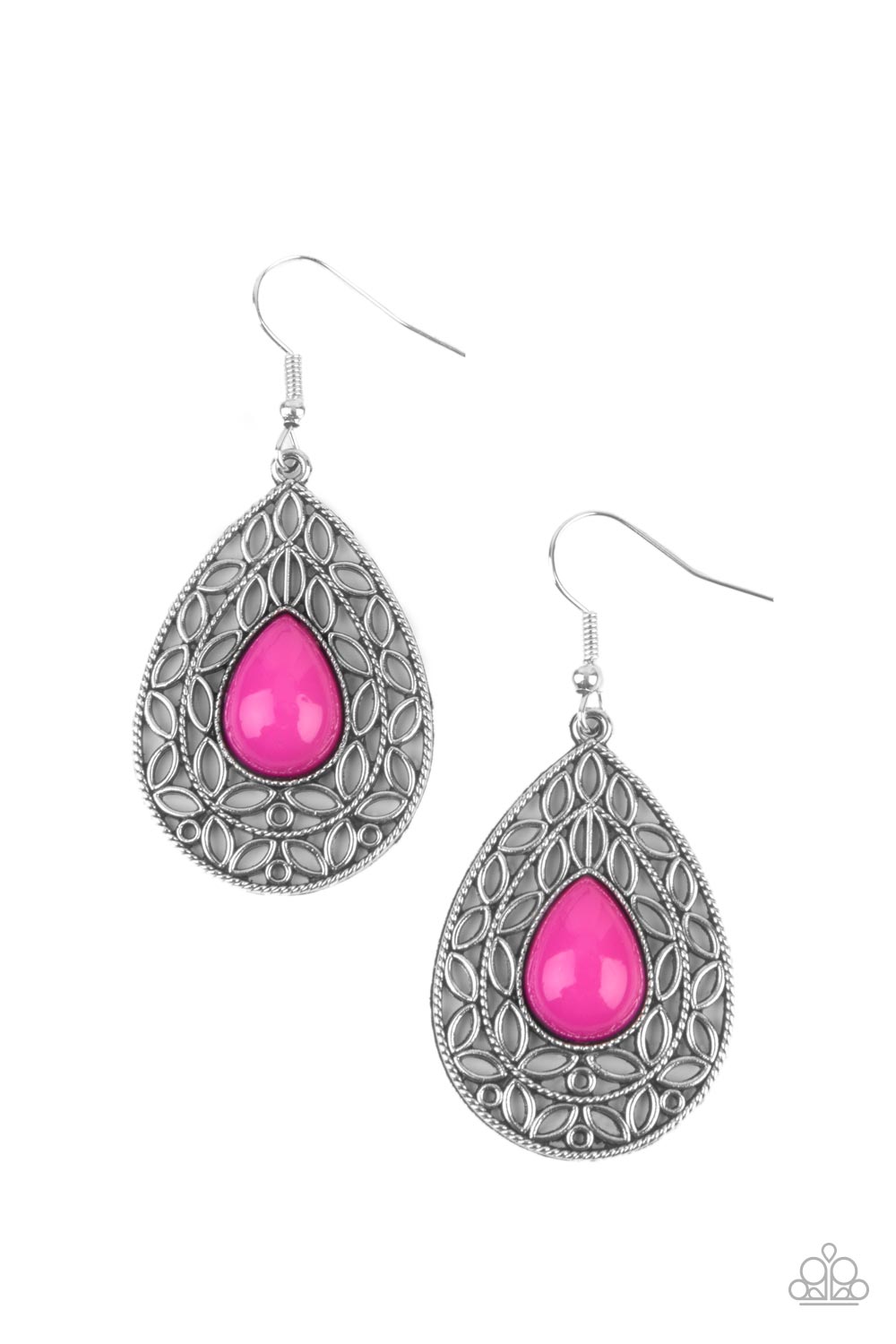 Fanciful Droplets - Pink Earring Paparazzi E0426