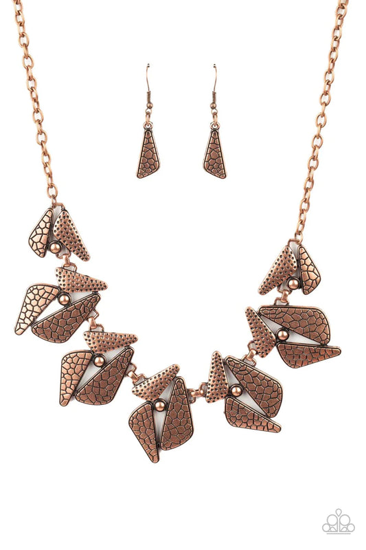 Extra Expedition Copper Nature Inspired Necklace Paparazzi N1496