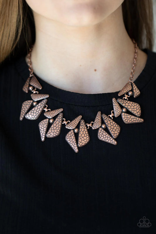 Extra Expedition Copper Nature Inspired Necklace Paparazzi N1496