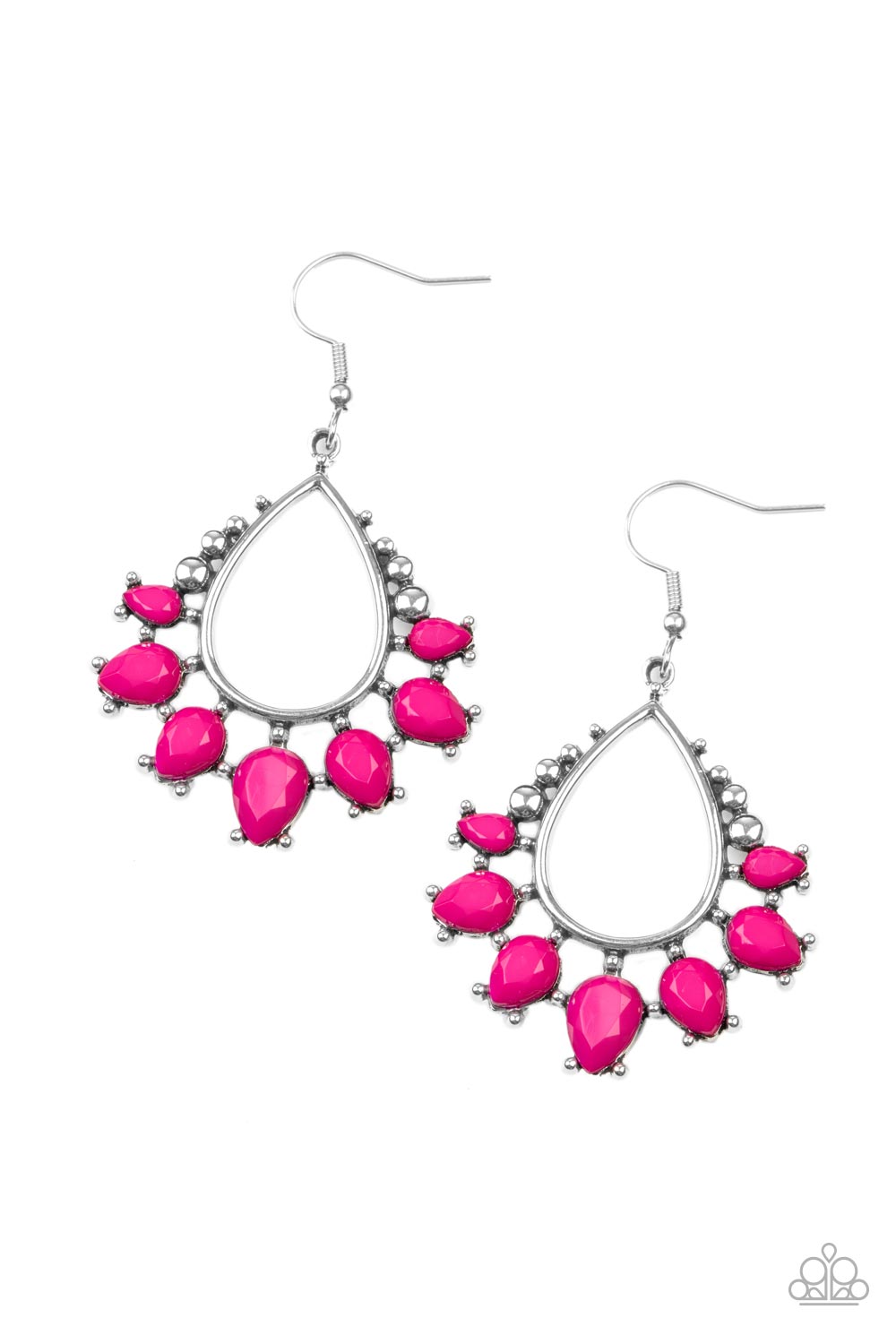 Flamboyant Ferocity - Pink Earring Paparazzi E0259