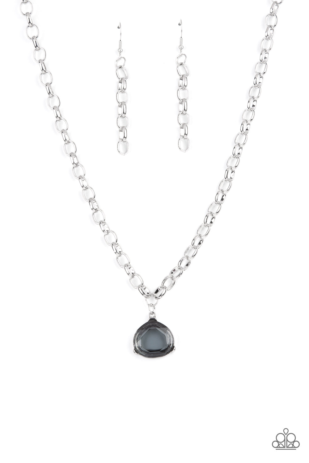 Gallery Gem - Silver Necklace Paparazzi N0466