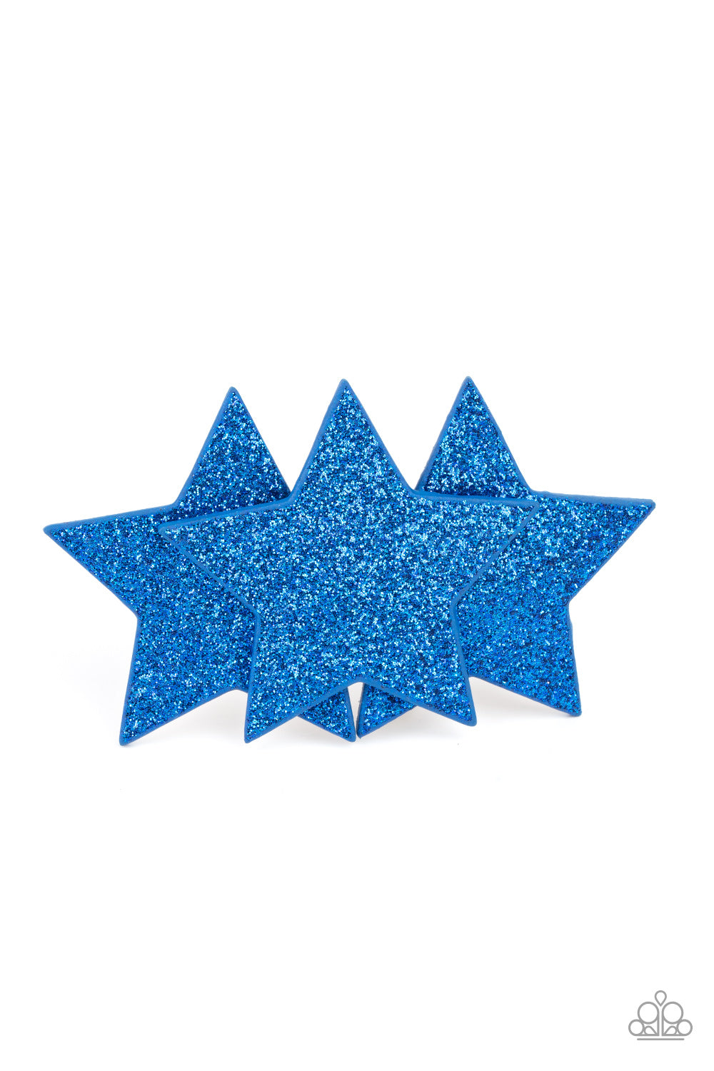 Happy Birthday, America - Blue Star Sparkly Patriotic Hair Clip Paparazzi H0105