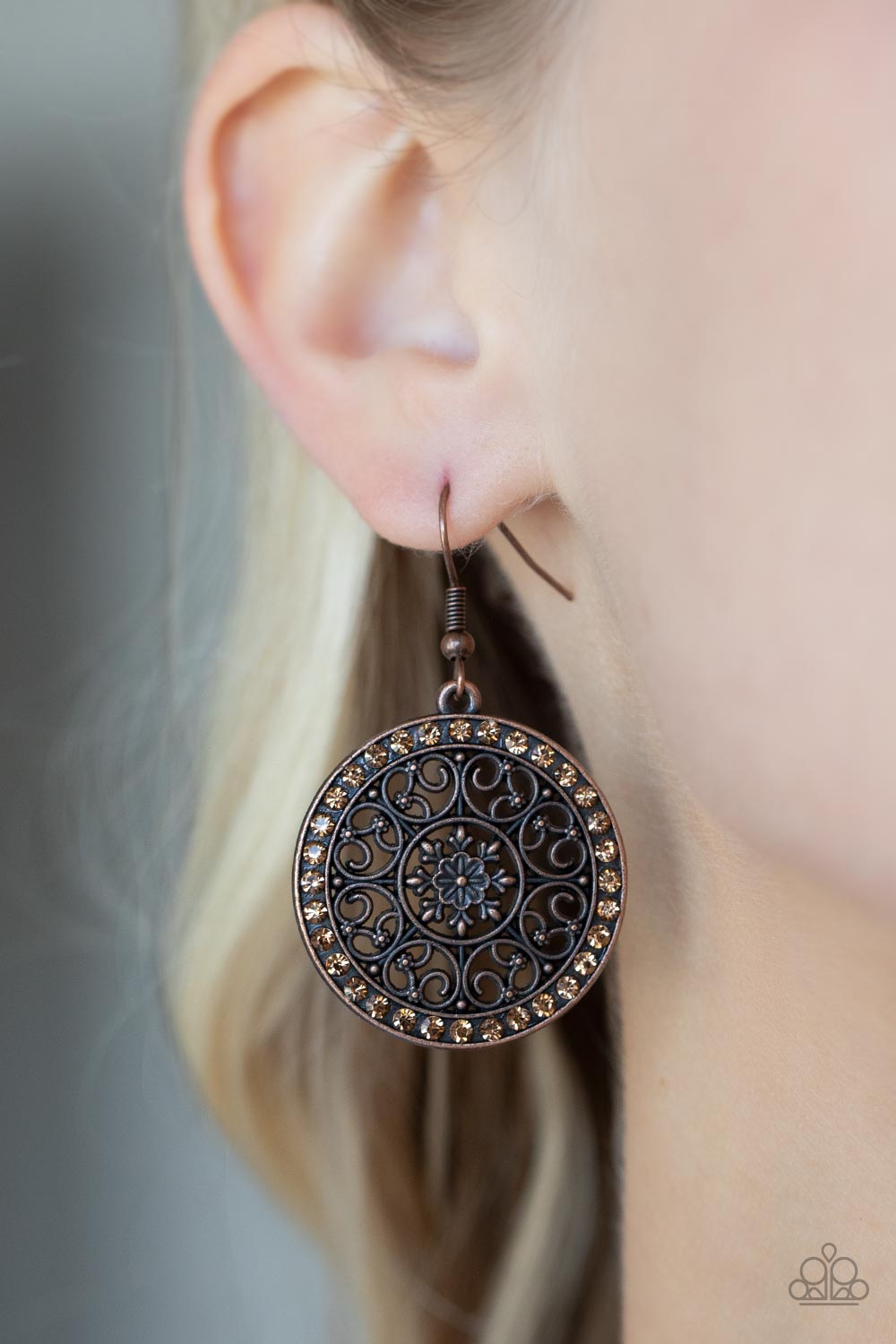 Bollywood Ballroom - Copper Earring Paparazzi E0291