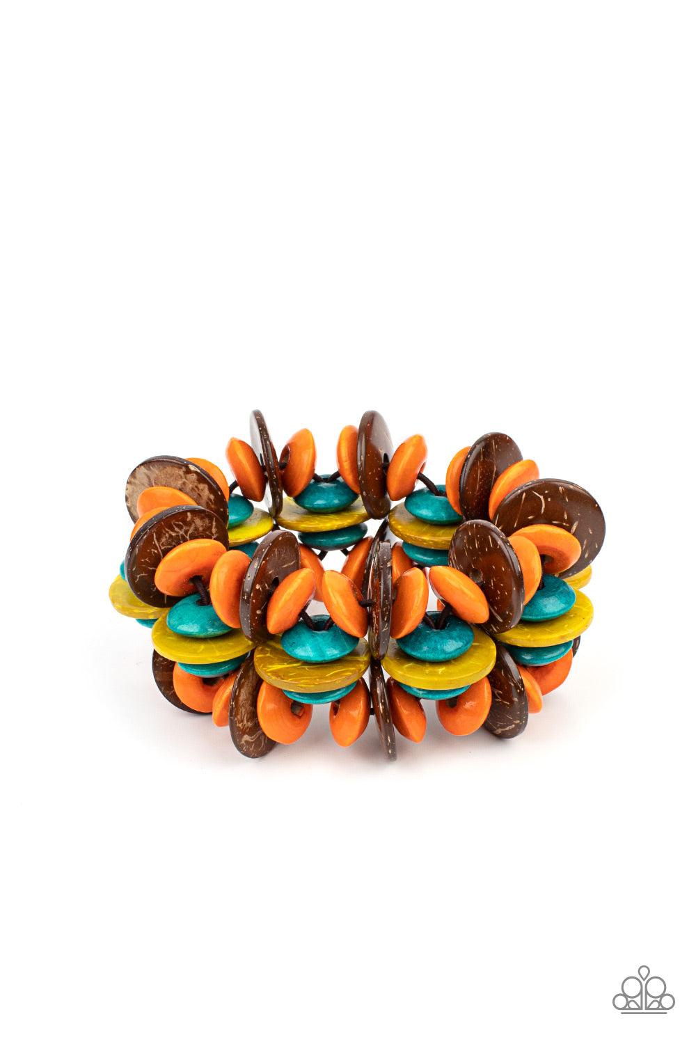 Caribbean Canopy - Multi Wooden Bead Bracelet Paparazzi B0130