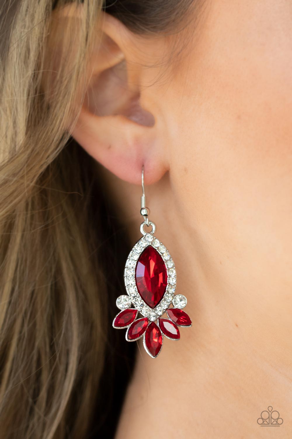 Prismatic Parade - Red Earring Paparazzi E0442