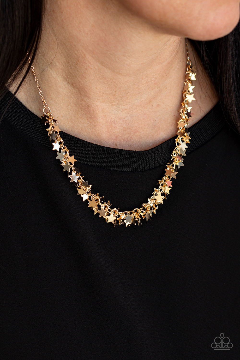 Starry Anthem - Gold Necklace Paparazzi N0431