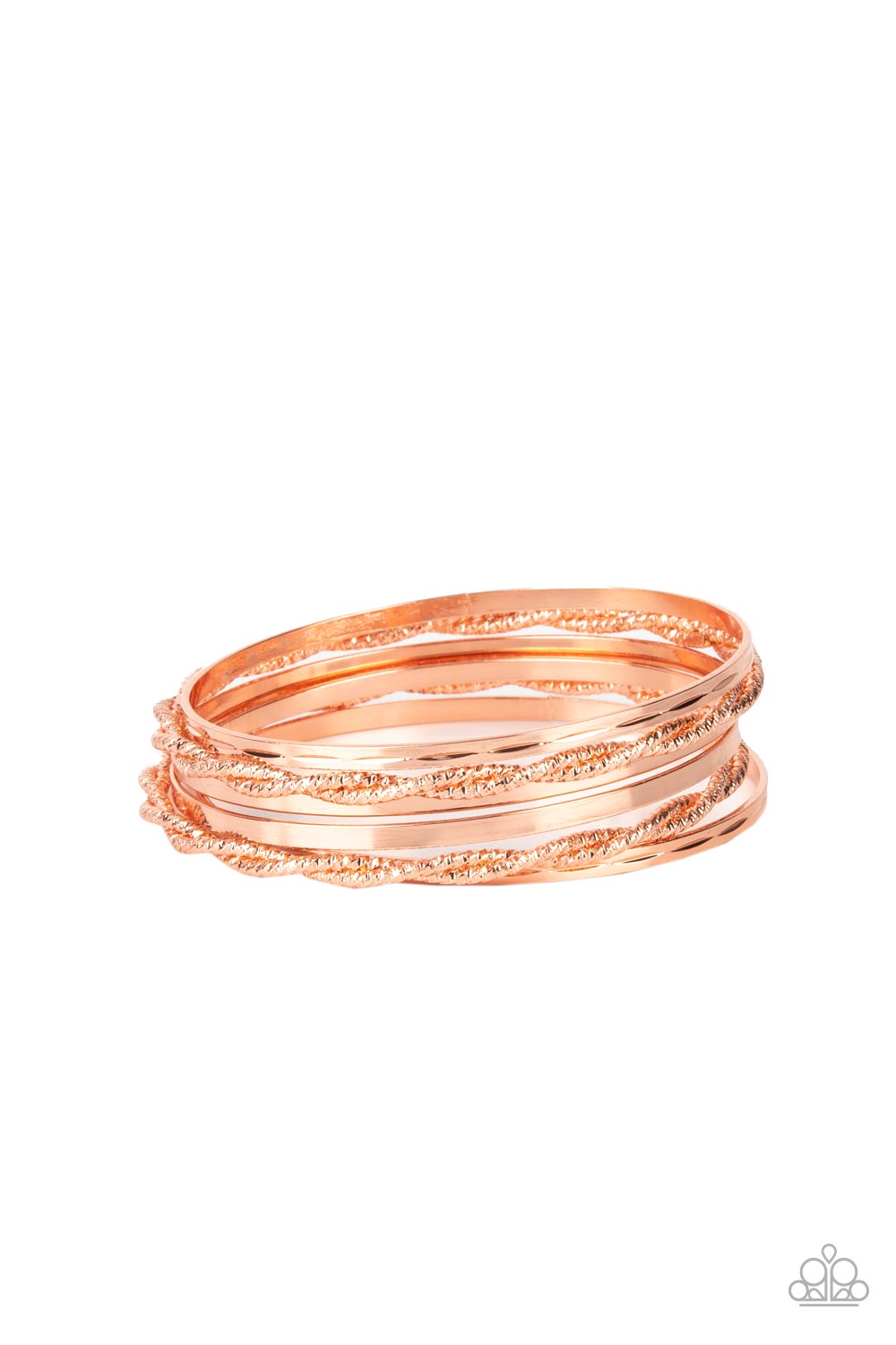 Sensational Shimmer - Shiny Copper Bangle Bracelet Paparazzi B0949