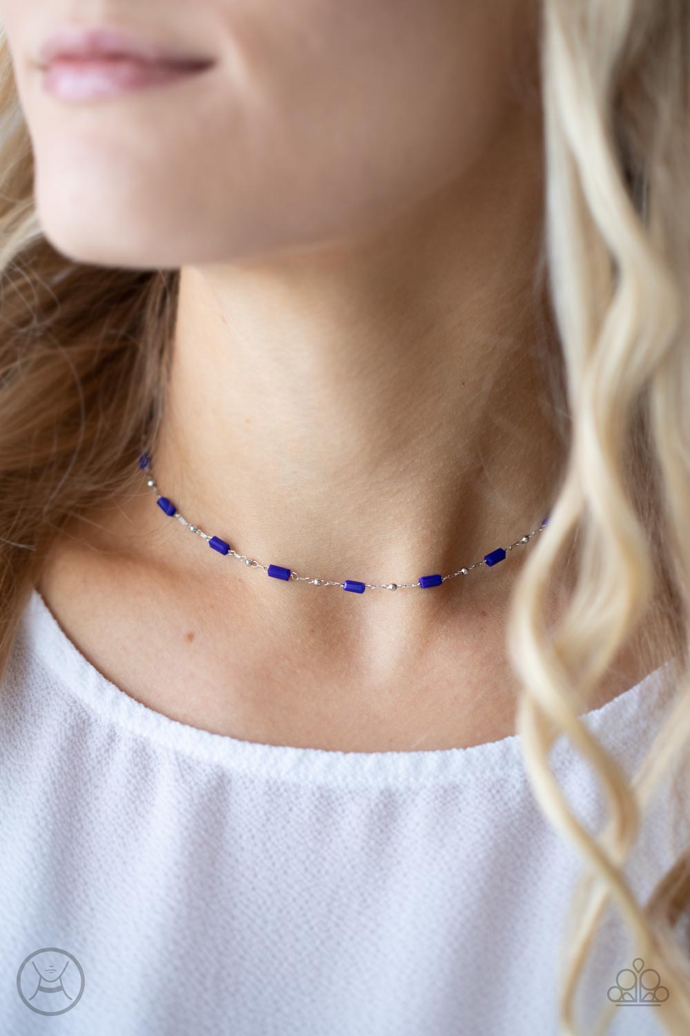 Urban Expo - Blue Choker Necklace Paparazzi N0881