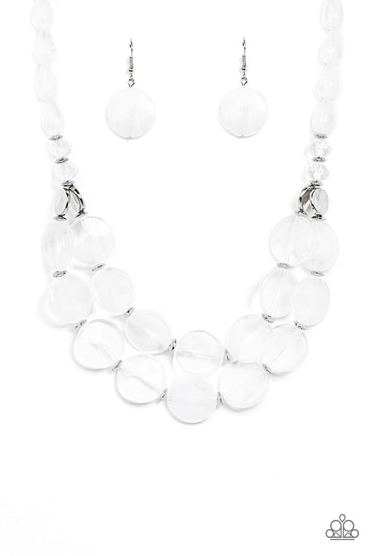 Beach Day Demure - White Necklace Paparazzi N0457