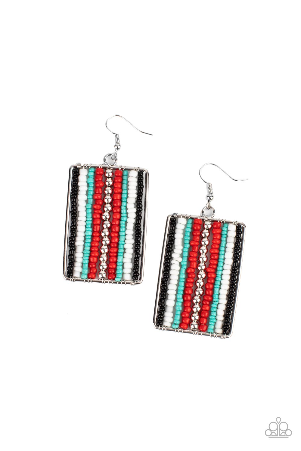 Beadwork Wonder - Red Seed Bead Earring Paparazzi E0696