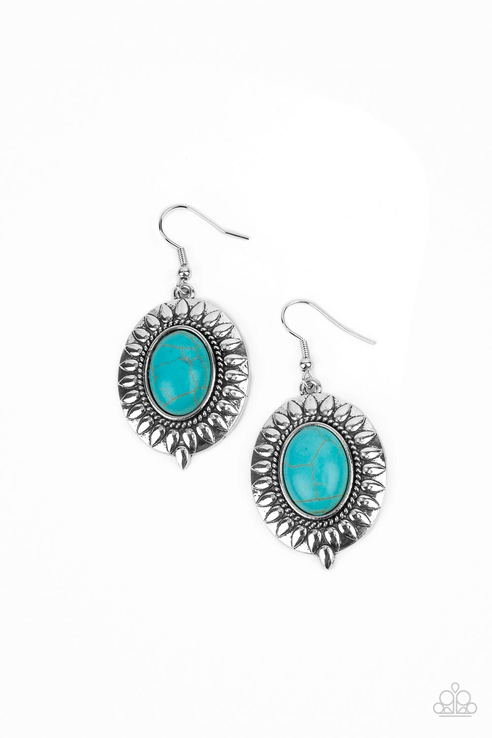 Mesa Garden - Blue Stone Santa Fe Style Earring Paparazzi E0457