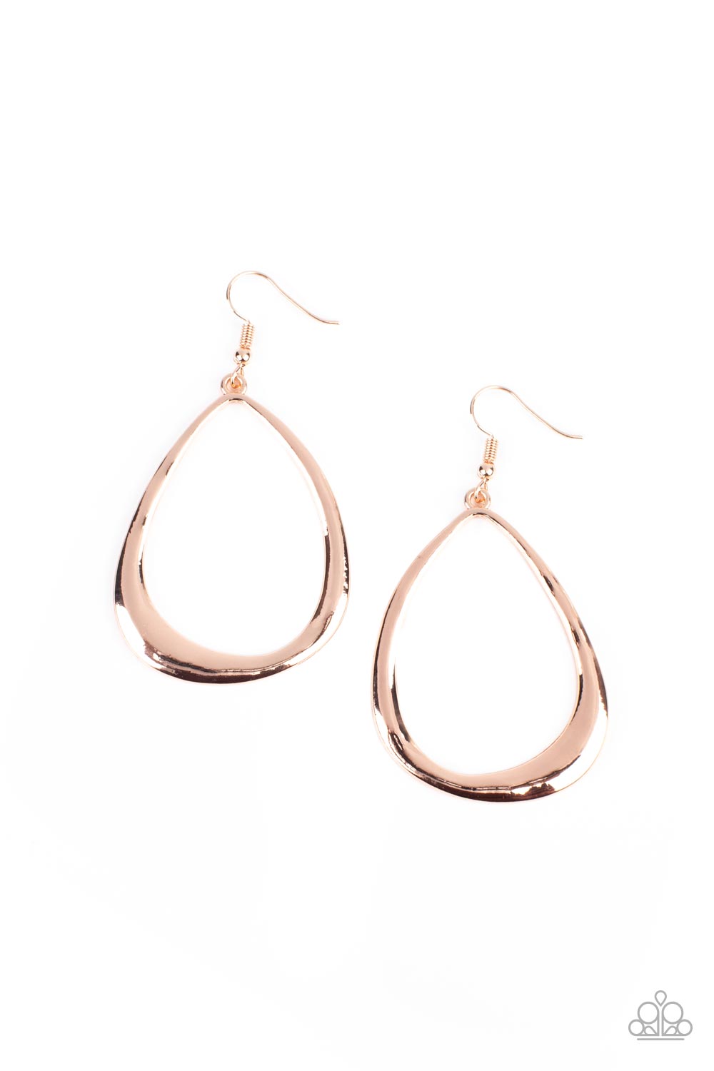 ARTISAN Gallery - Rose Gold Teardrop Earring Paparazzi E1080