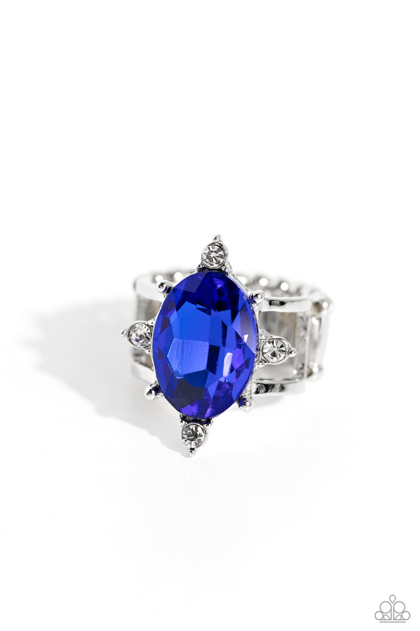 Sensational Sparkle - Blue Oversized Gem Ring Paparazzi R0639