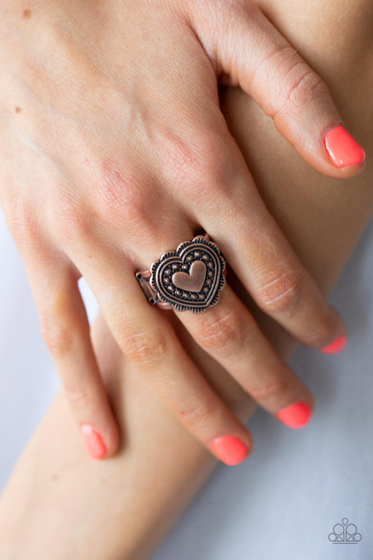 Southern Soulmate - Copper Ring Paparazzi R0236