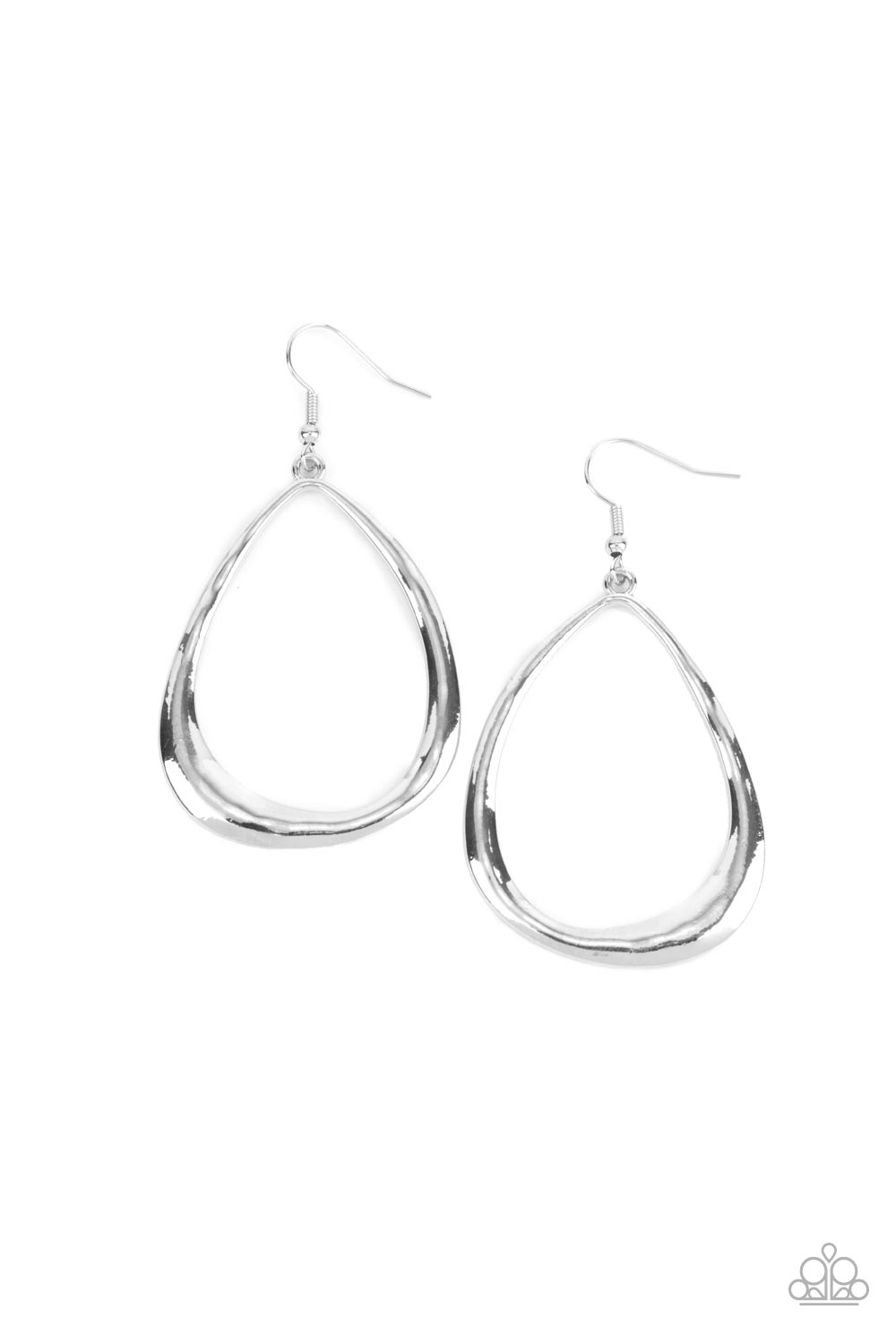 ARTISAN Gallery - Silver Teardrop Earring Paparazzi E0983