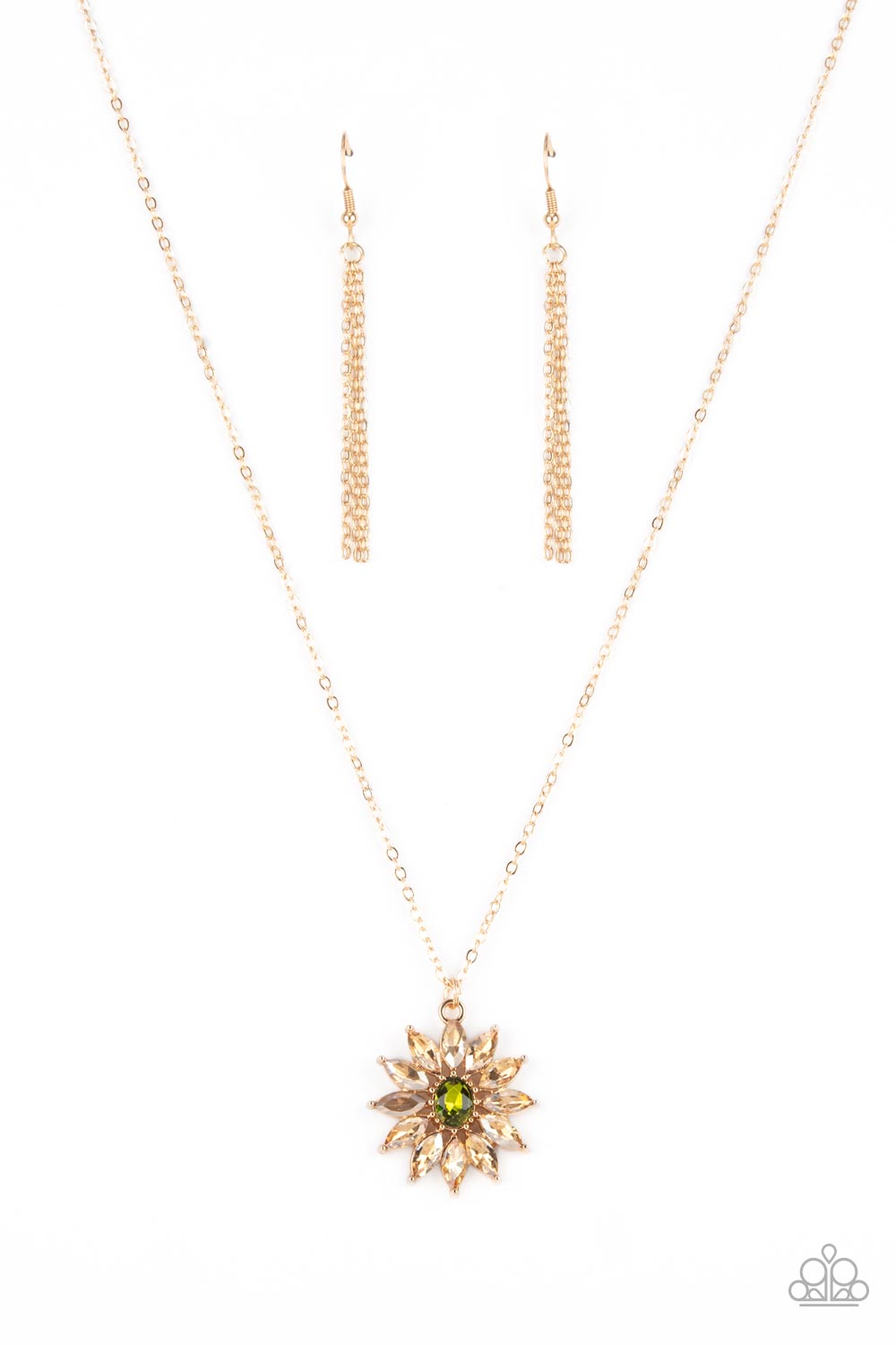 Formal Florals - Gold Necklace Paparazzi N0455