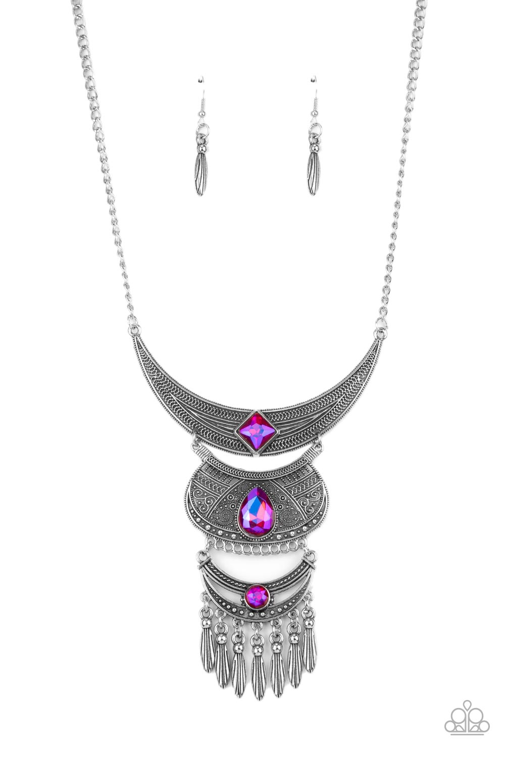 Lunar Enchantment - Pink Iridescent Necklace Paparazzi N0505