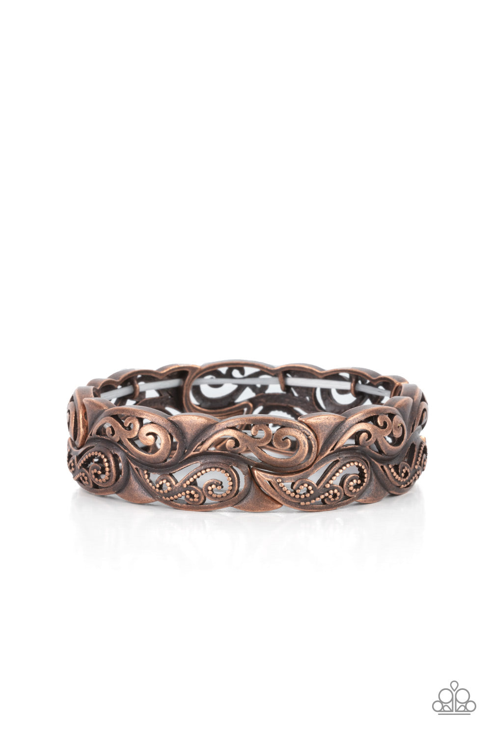 Paisley Portico - Copper Stretch Bracelet Paparazzi B0947