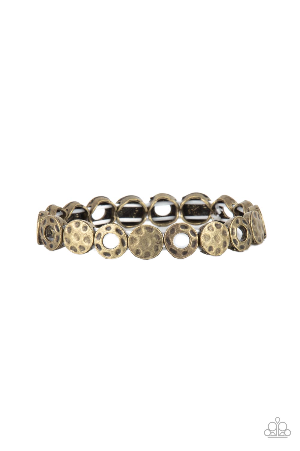 Metro Metalsmith - Brass Hammered Stretch Bracelet Paparazzi B1110