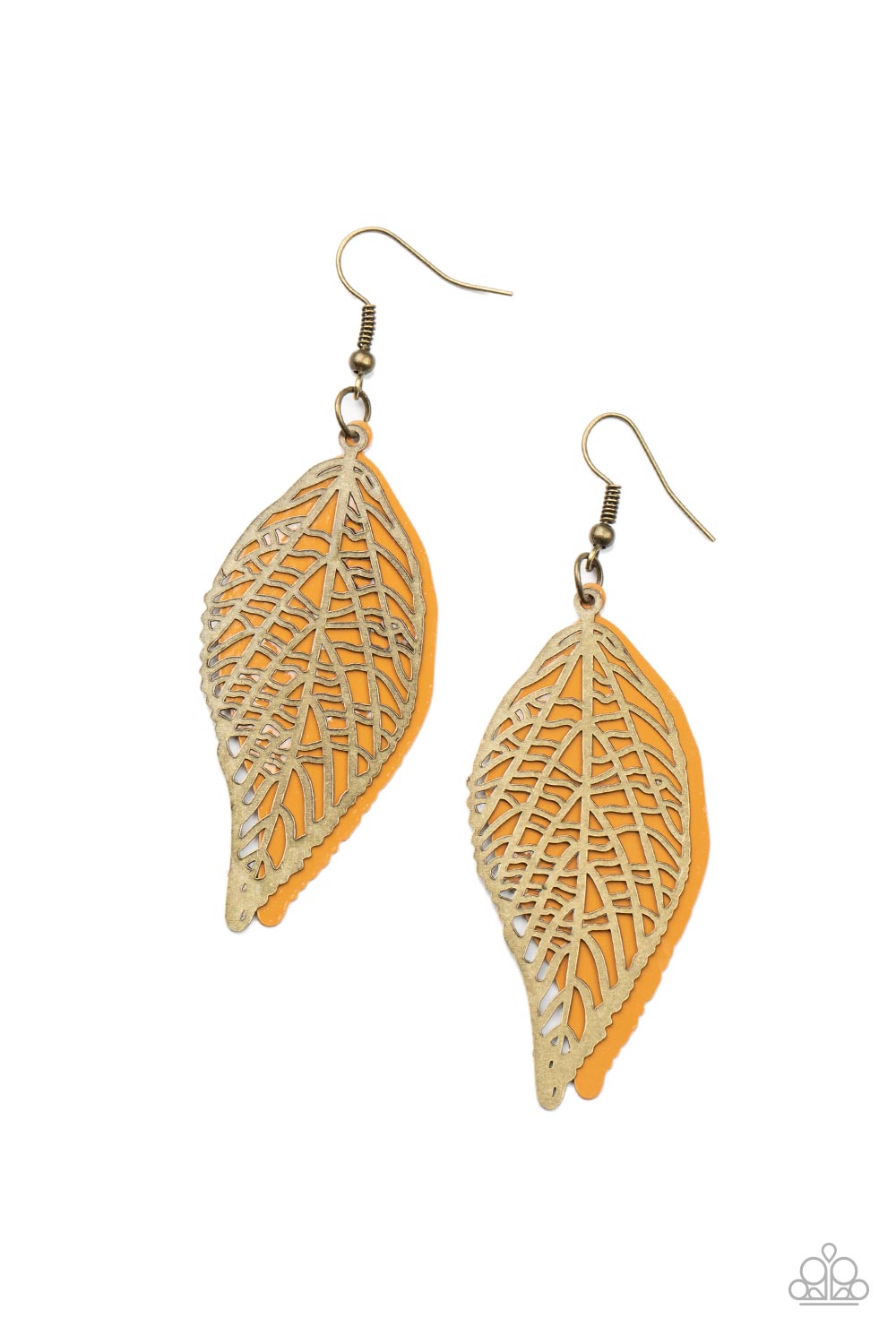 Leafy Luxury - Brass Earring Paparazzi E0363