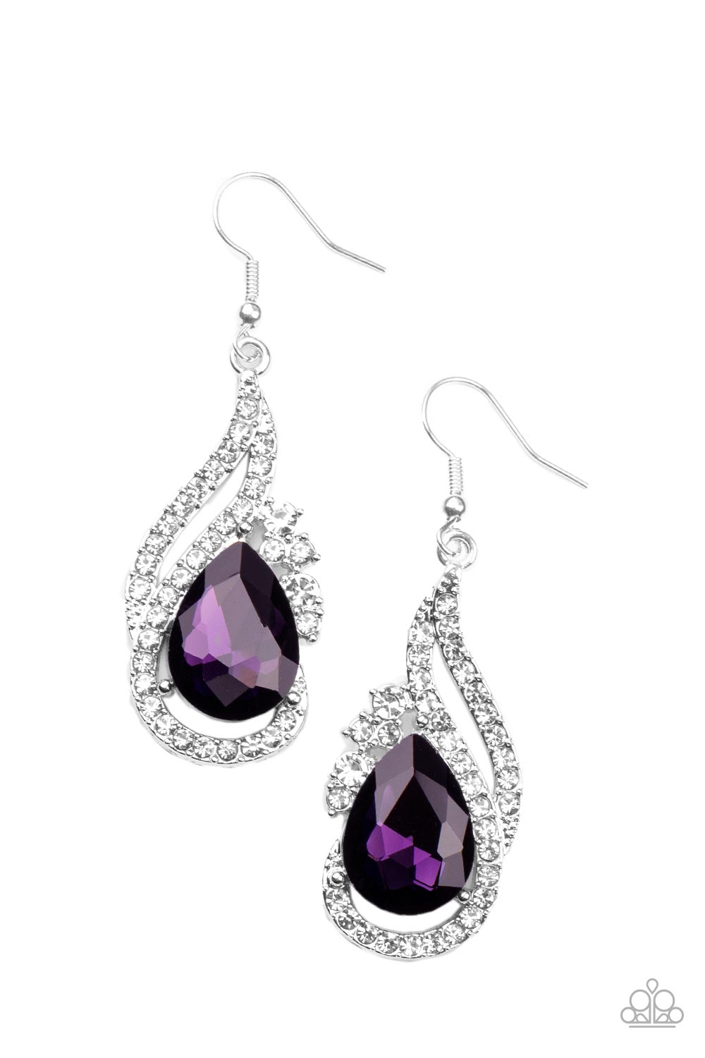 Dancefloor Diva - Purple Earring Paparazzi E0296