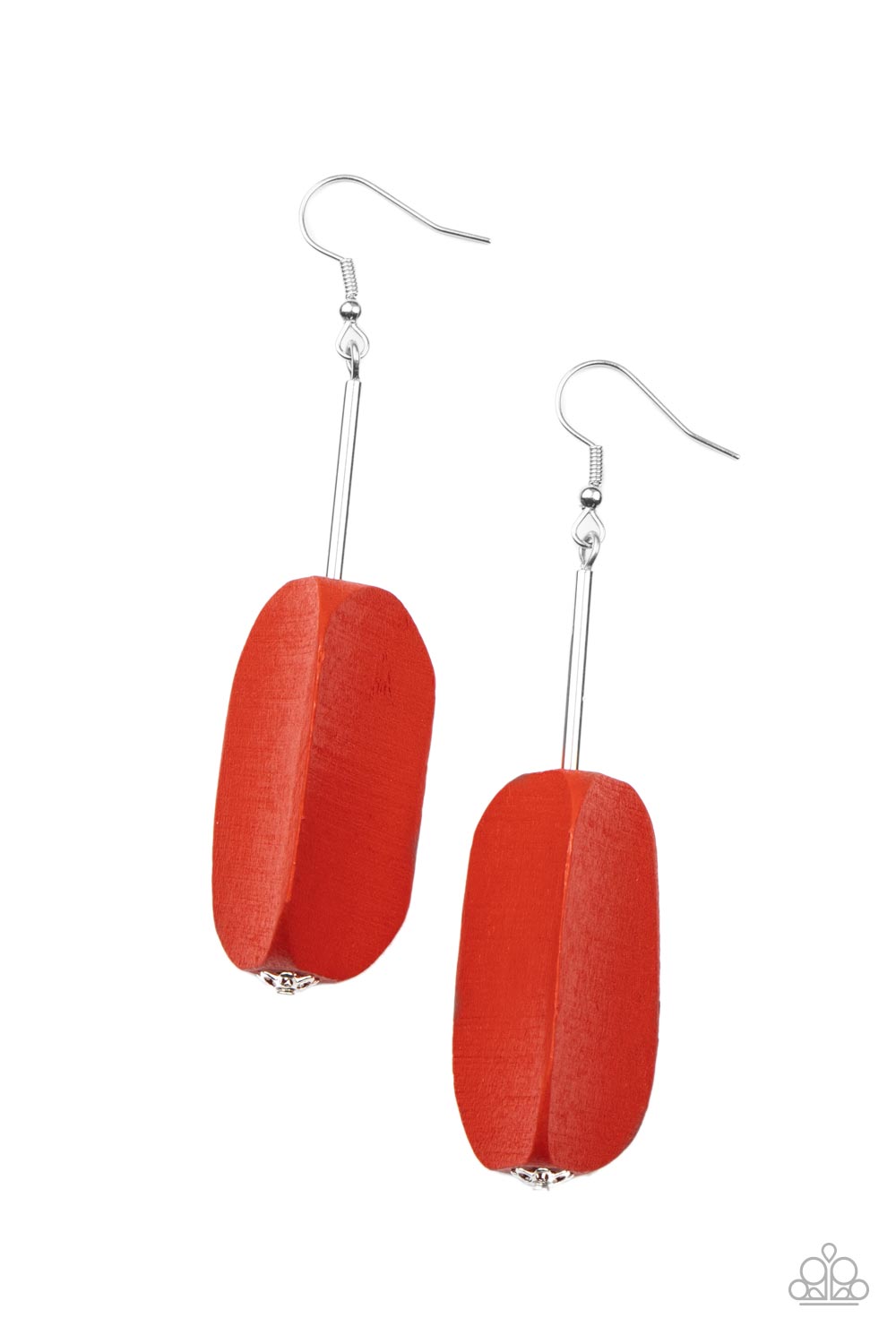 Tamarack Trail - Red Wood Earring Paparazzi E0715