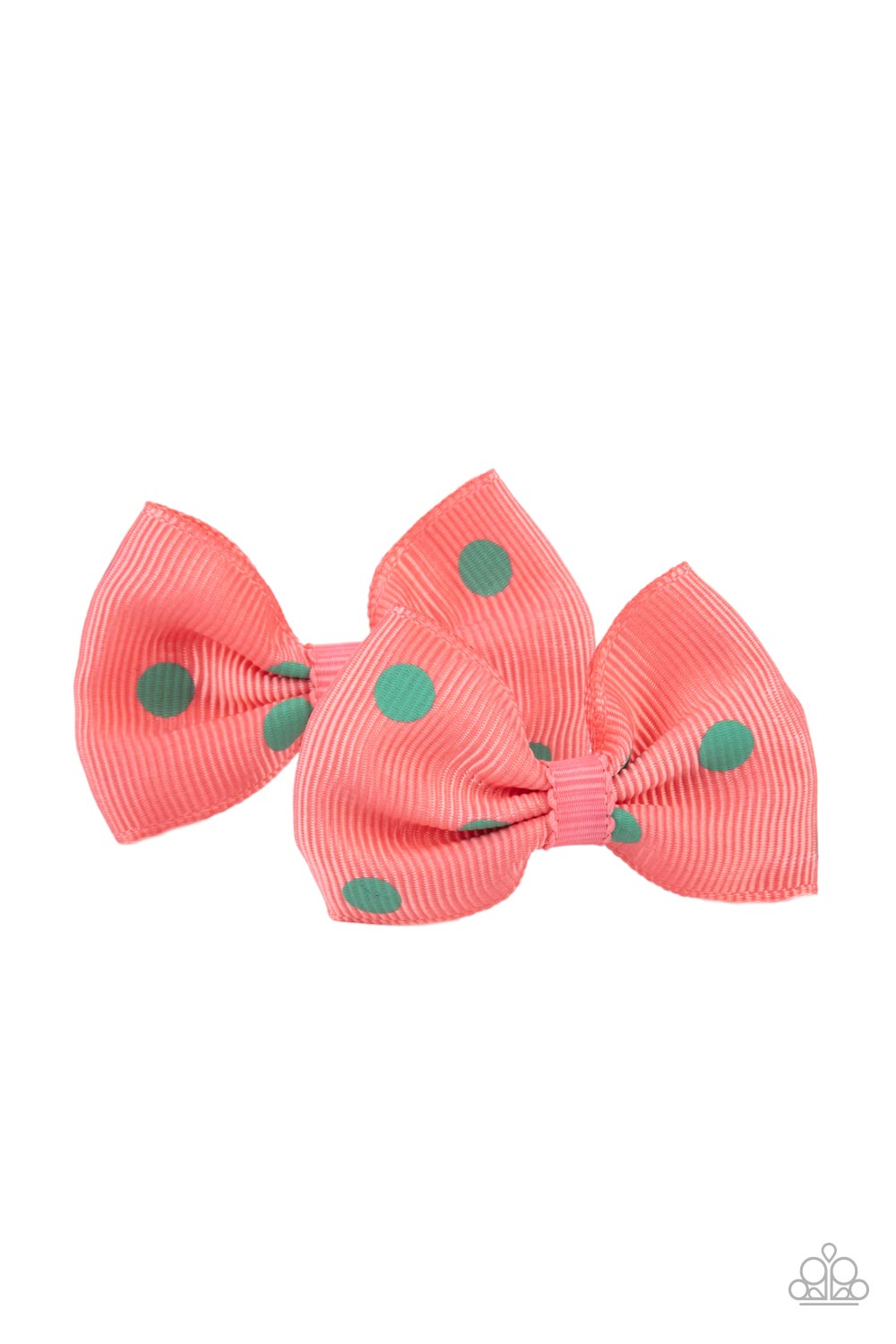 Polka Dot Drama - Orange & Green Hair Clip Paparazzi H0064