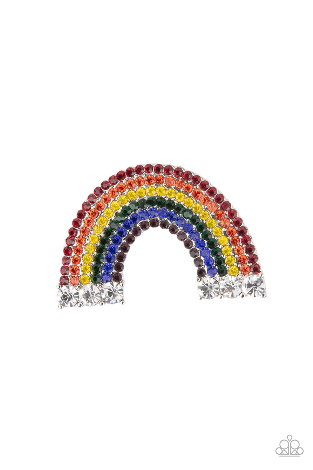 Somewhere Over The RHINESTONE Rainbow - Multi Rhinestone Hair Clip Paparazzi H0065