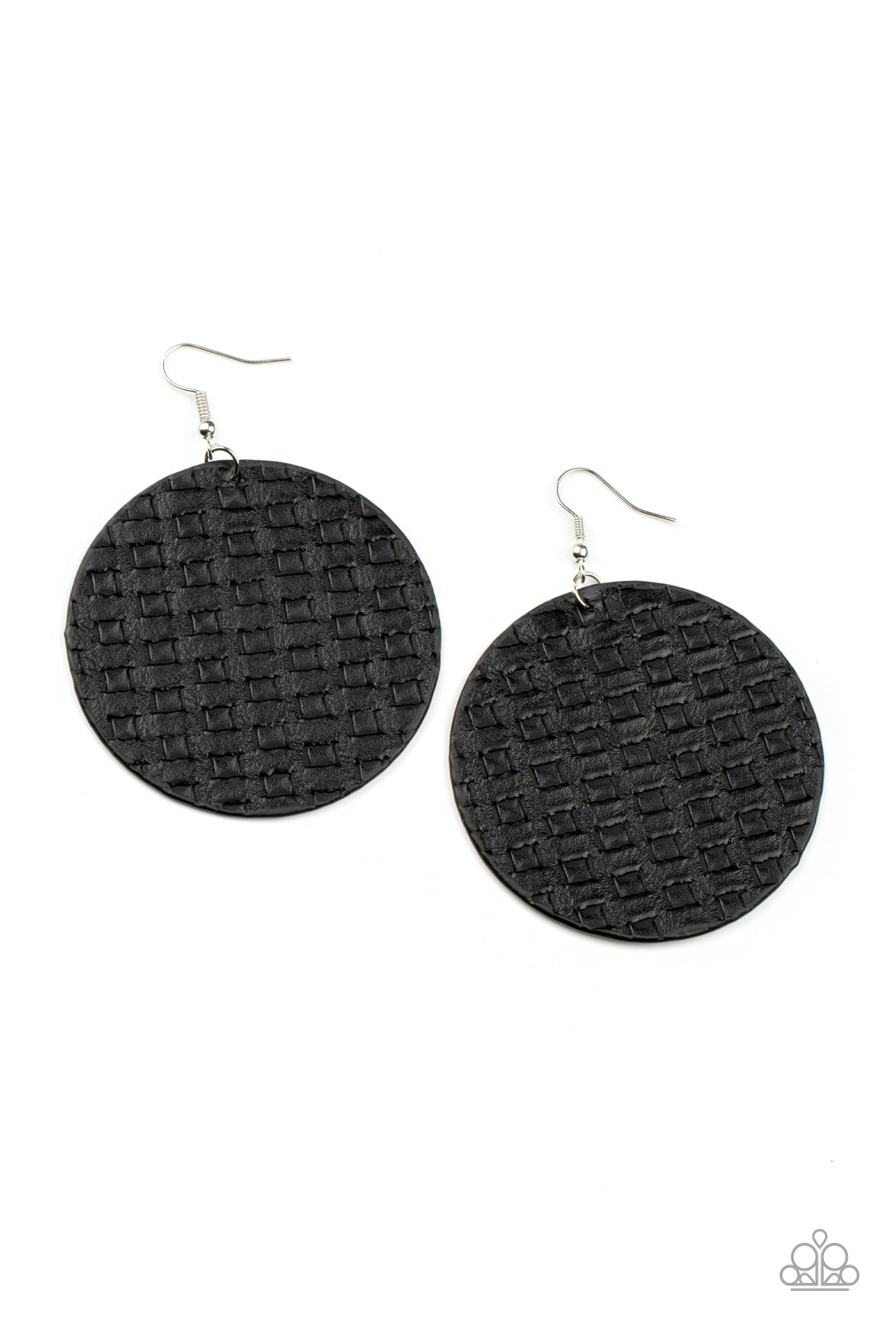 WEAVE Me Out Of It - Black Earring Paparazzi E0588