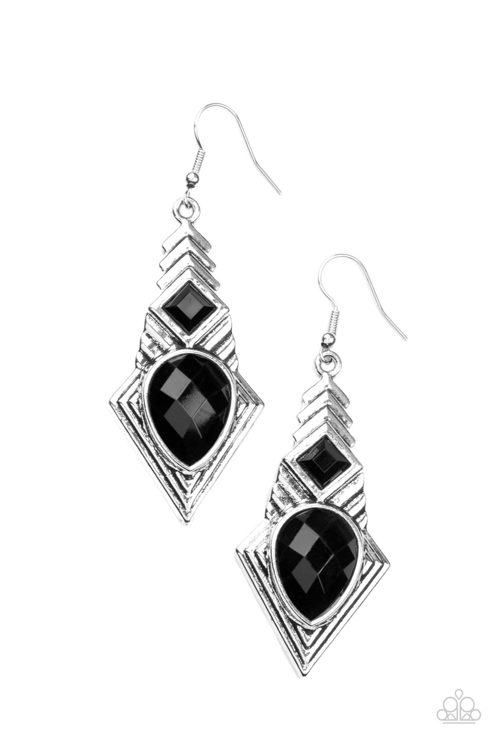 Stylishly Sonoran - Black Earring Paparazzi E0507