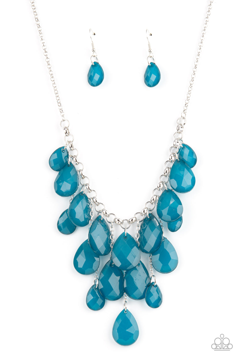 Front Row Flamboyance - Blue Necklace Paparazzi N0462