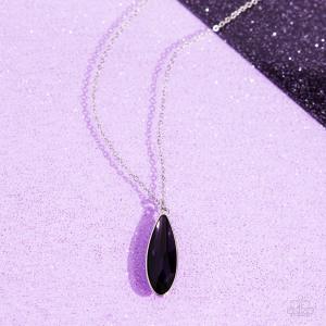 Prismatically Polished - Purple Teardrop Gem Necklace Paparazzi N3032