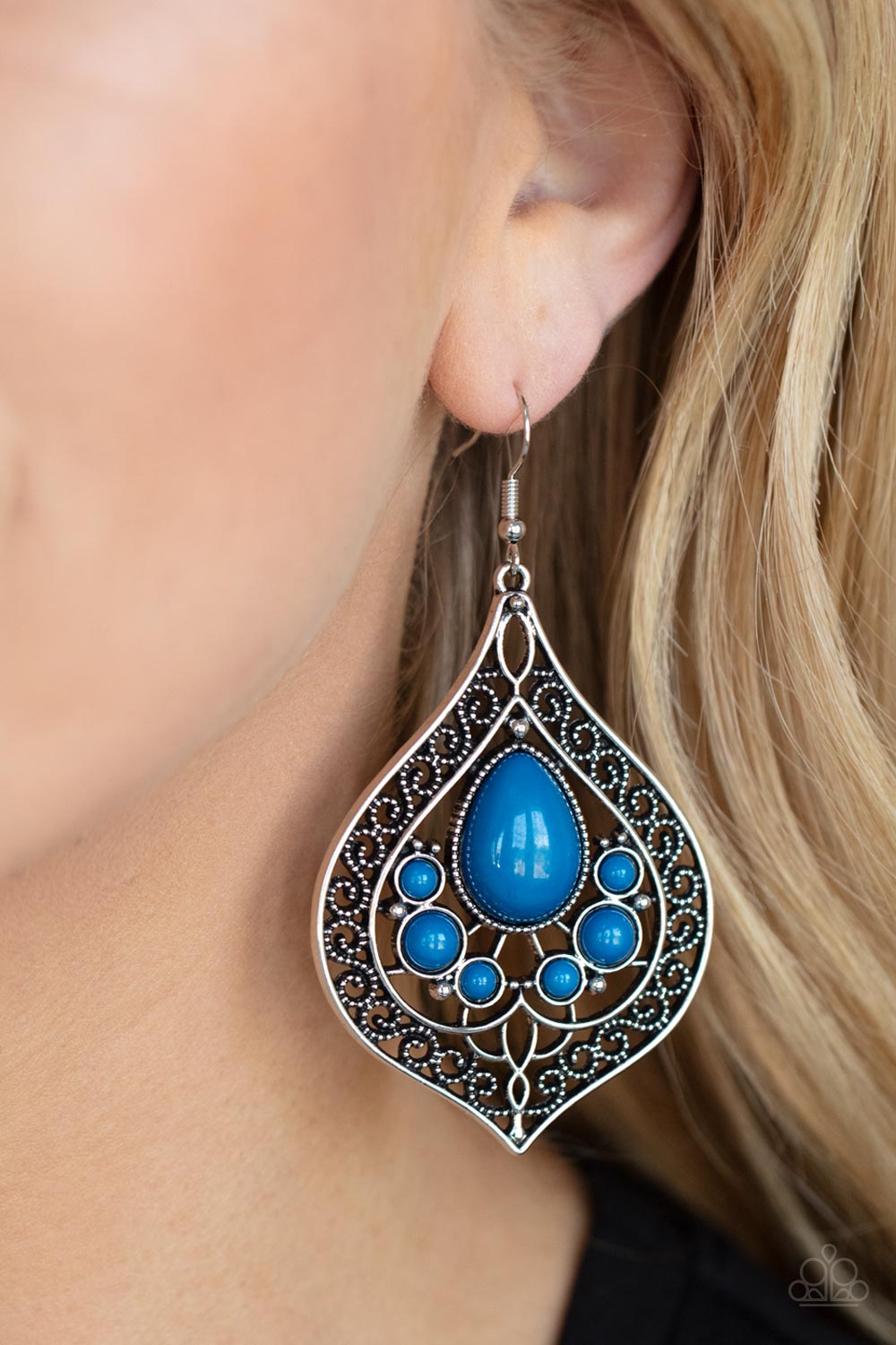 New Delhi Nouveau - Blue Earring Paparazzi E0347