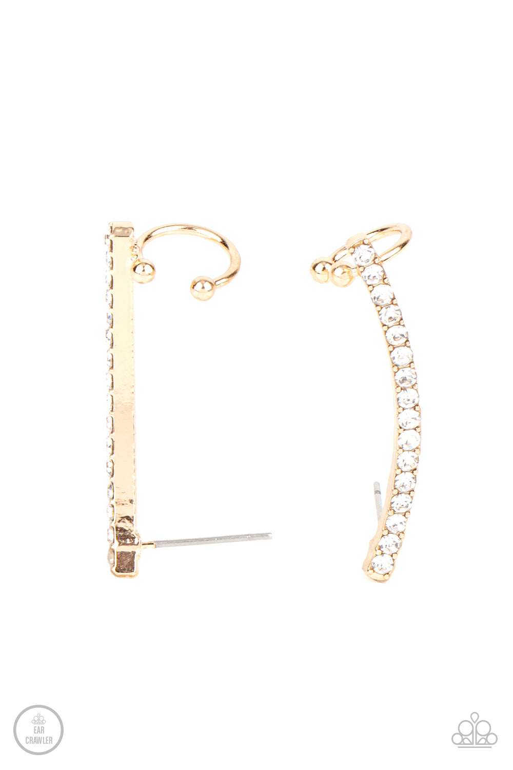 Give Me The SWOOP - Gold Ear Crawler Earring Paparazzi E0383