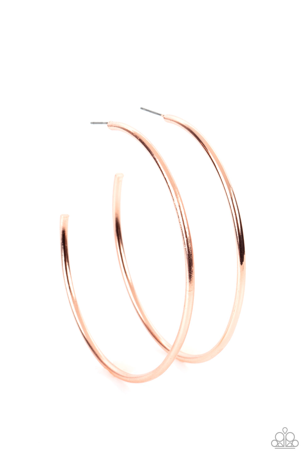 Mega Metro - Copper Hoop Earring Paparazzi E0647