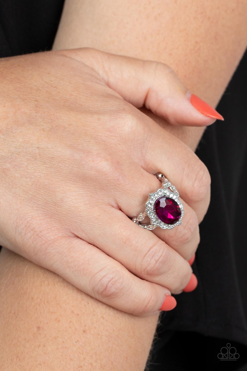 Oval Office Opulence - Pink Ring Paparazzi R0245