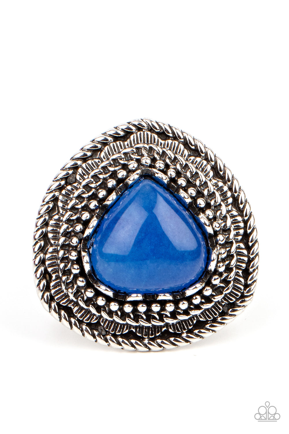 Genuinely Gemstone - Blue Teardrop Ring Paparazzi R0262