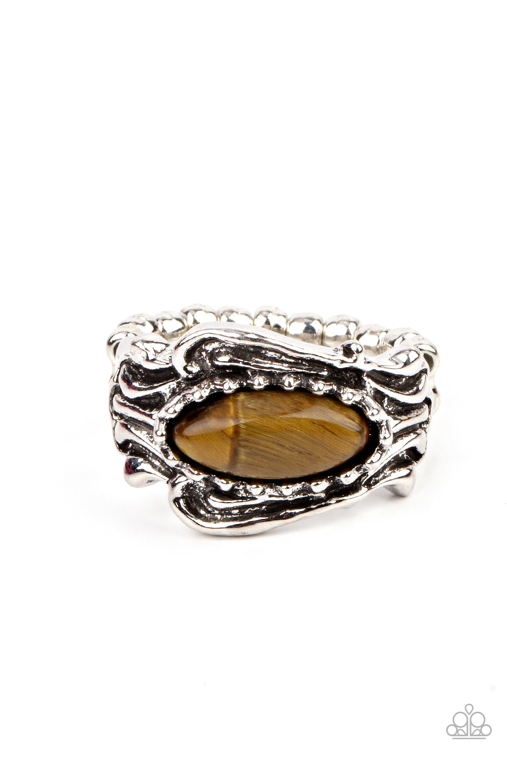 Gemstone Gypsy - Brown Tiger's Eye Ring Paparazzi R0250