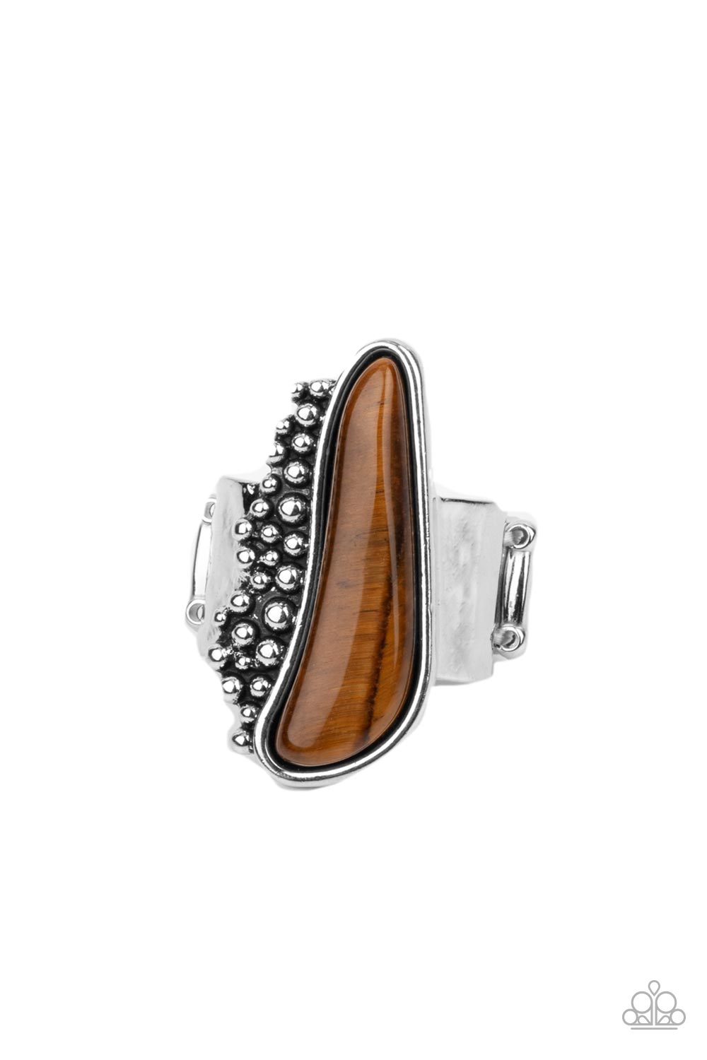 Gemstone Guide - Brown Tiger's Eye Stone Ring Paparazzi R0589