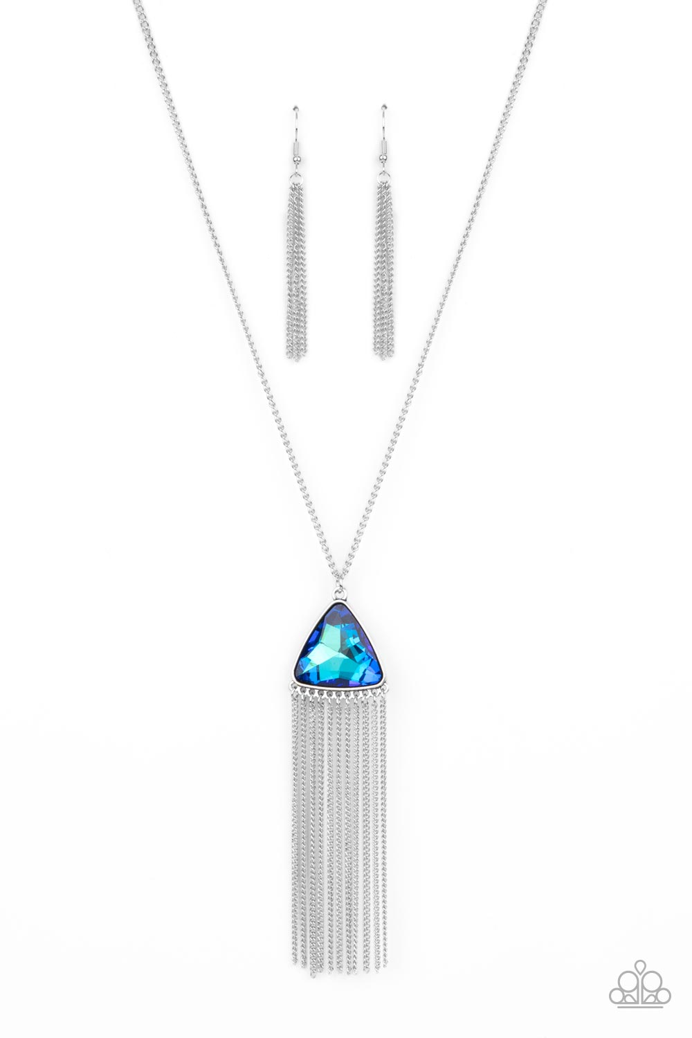 Proudly Prismatic - Blue Iridescent Necklace Paparazzi N0519