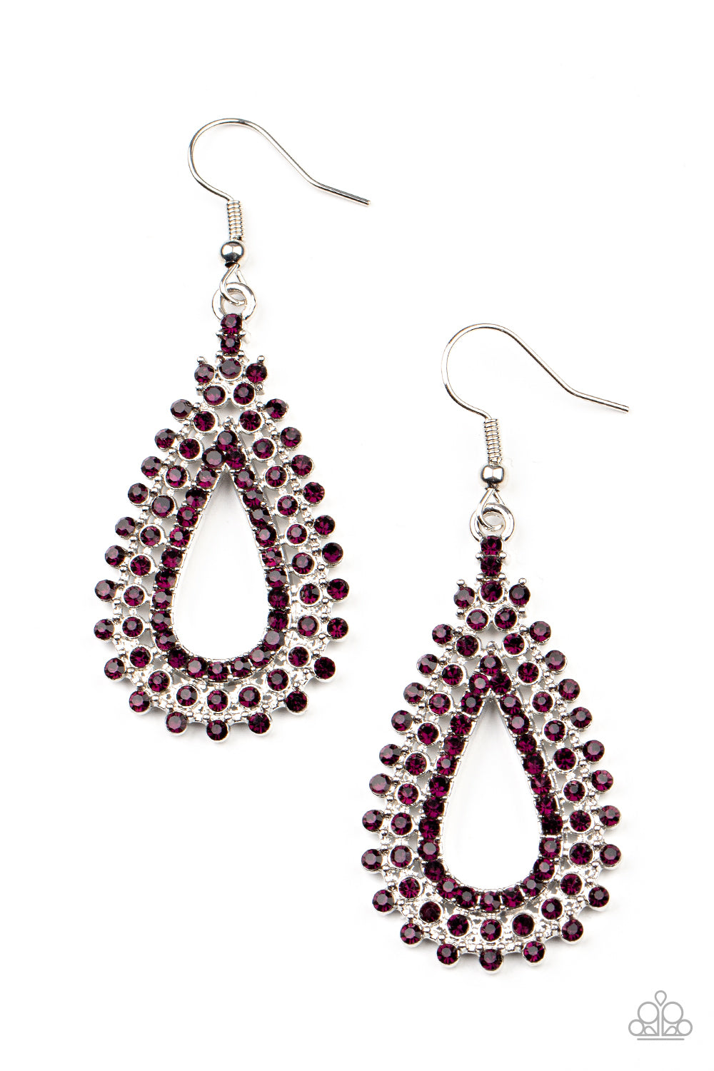 The Works - Purple Earring Paparazzi E0413