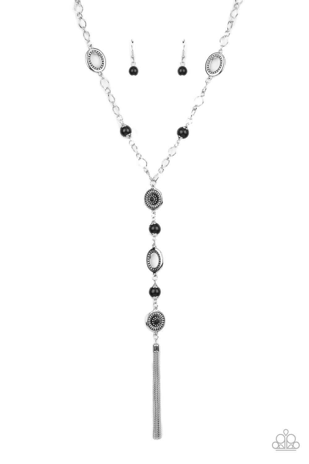 The Natural Order - Black Stone Necklace Paparazzi N0683