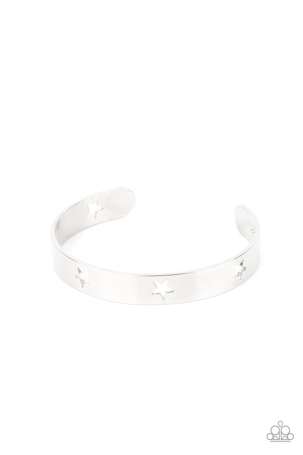 American Girl Glamour - Silver Cuff Star Bracelet Paparazzi B1329