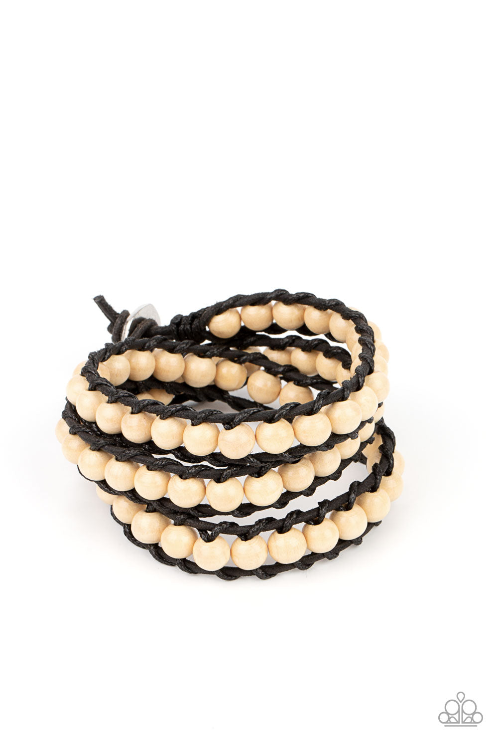 Pine Paradise - White Wooden Urban Bracelet Paparazzi B0395