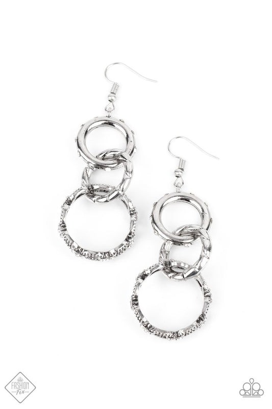 Shameless Shine White Earring July Fashion Fix Paparazzi E0136