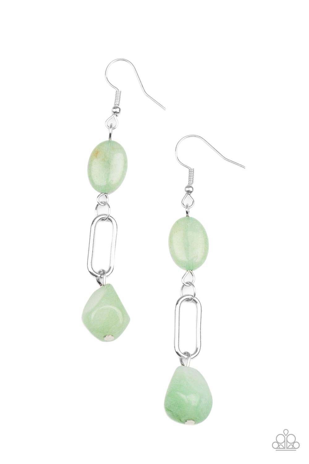 Stone Apothecary - Green Jade Stone Earring Paparazzi E1300